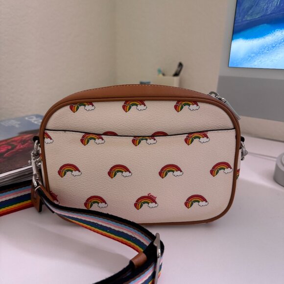 coach Mini Jamie Camera Bag With Rainbow Print cj647 - Picture 3 of 8
